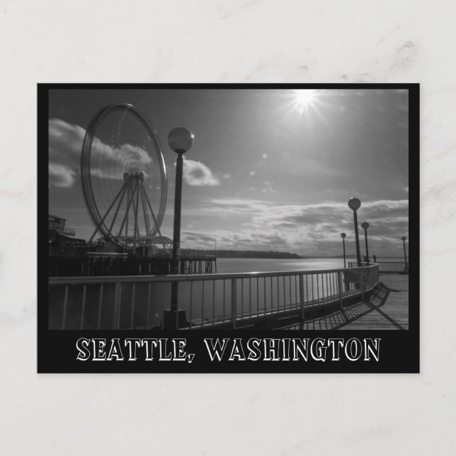Carte Postale Le front de mer de Seattle (Devant)