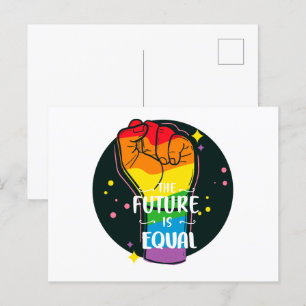 Carte Postale Le Futur Est Égal Poing Levés