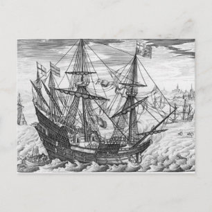 Carte Postale Le galion de la reine Elizabeth
