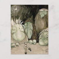 “Le Garçon et les Trolls” Aquarelle de John Bauer