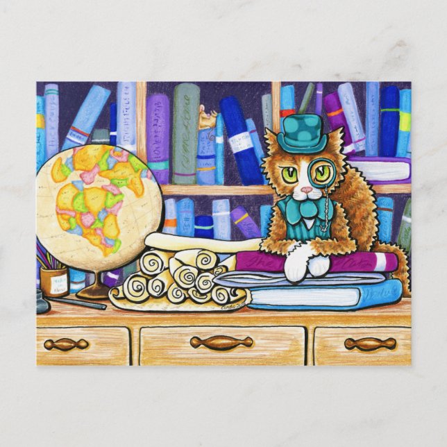 Carte Postale Le gardien du livre (Devant)