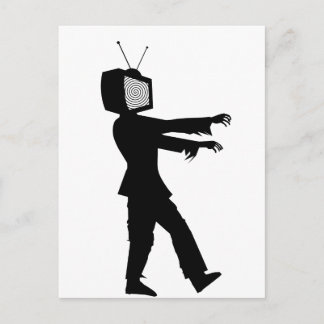 Carte Postale Le gars de la télé Zombie par Chillee Wilson