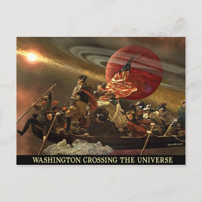 Carte Postale Le général Washington traverse l'univers (Devant)