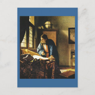 Carte Postale Le géographe de Johannes Vermeer (vers 1669)