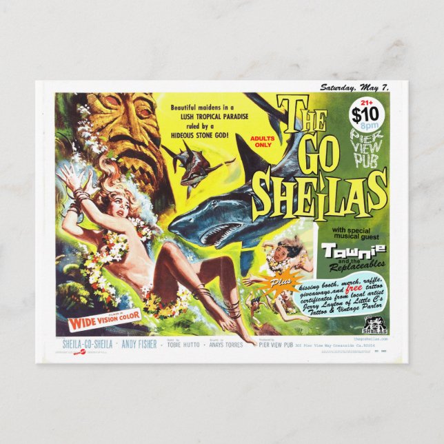 Carte Postale Le Go-Sheilas Mai7 2011 montre circulaire (Devant)