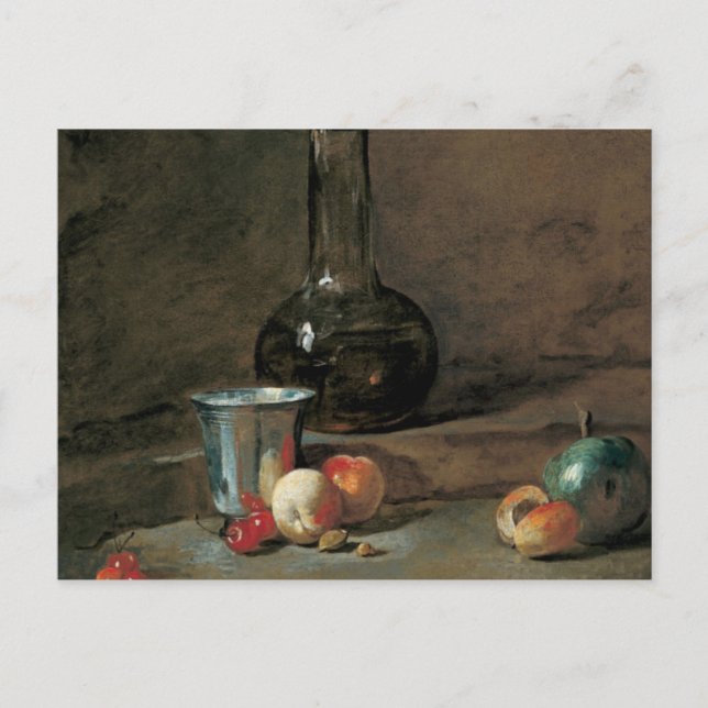 Carte Postale Le gobelet d'argent de Jean Baptiste Chardin (Devant)