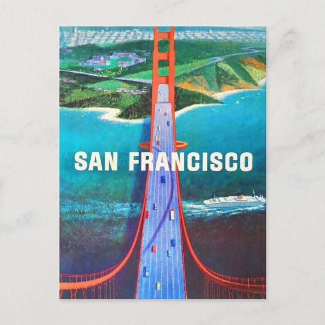 Carte Postale Le Golden Gate Bridge de San Francisco (Devant)
