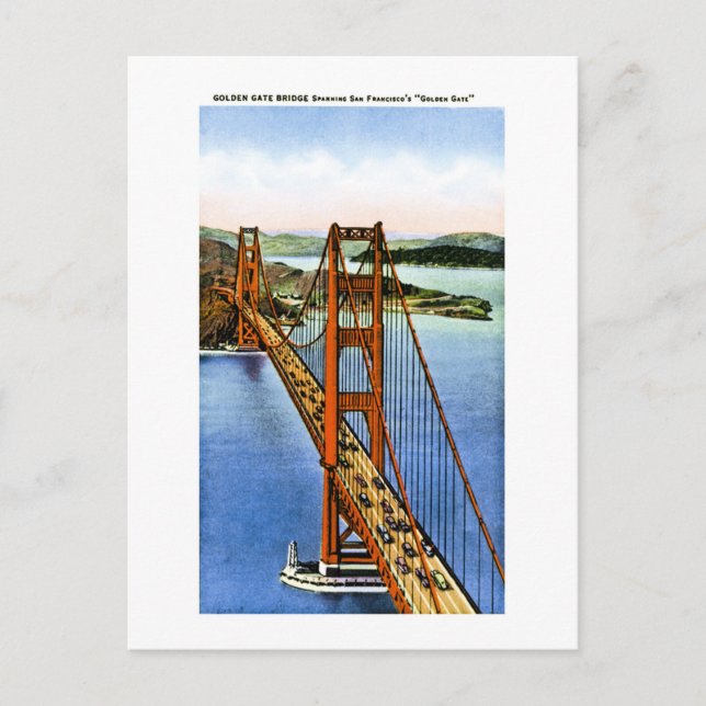 Carte Postale Le Golden Gate Bridge de San Francisco (Devant)