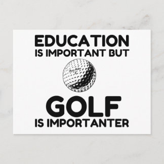 CARTE POSTALE LE GOLF EST PLUS IMPORTANT
