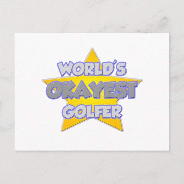 Carte Postale Le Golfeur le plus Okayest du monde .. Plaisanteri (Devant)