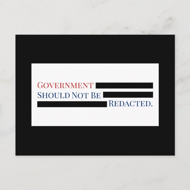 Carte Postale Le gouvernement ne doit pas être renversé par la l (Devant)