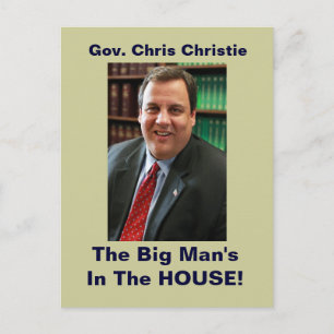Carte Postale Le Gouverneur Chris Christie Big Man Dans La Chamb