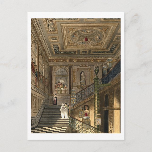Carte Postale Le grand escalier au palais de Kensington de Pyne (Devant)