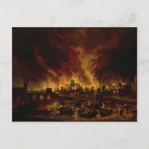 Carte Postale Le grand incendie de Londres en 1666