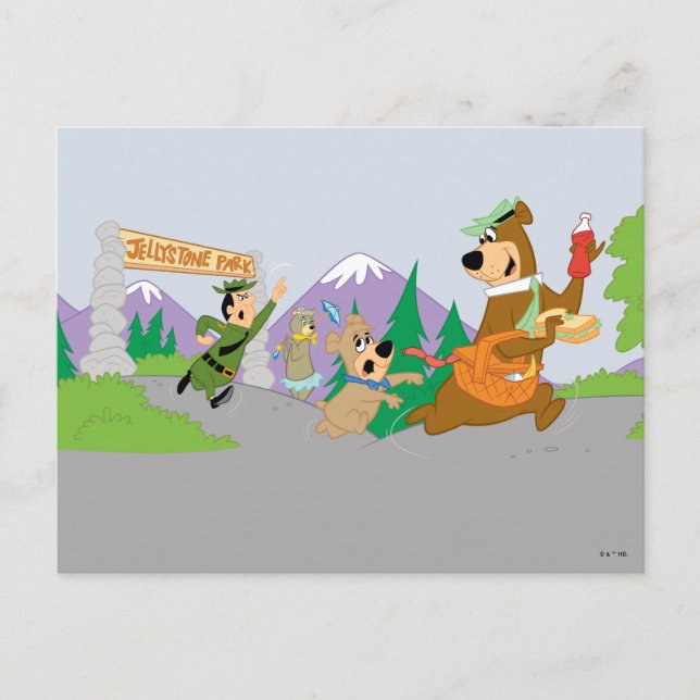 Carte Postale Le grand panier de pique-nique de Yogi Bear (Devant)