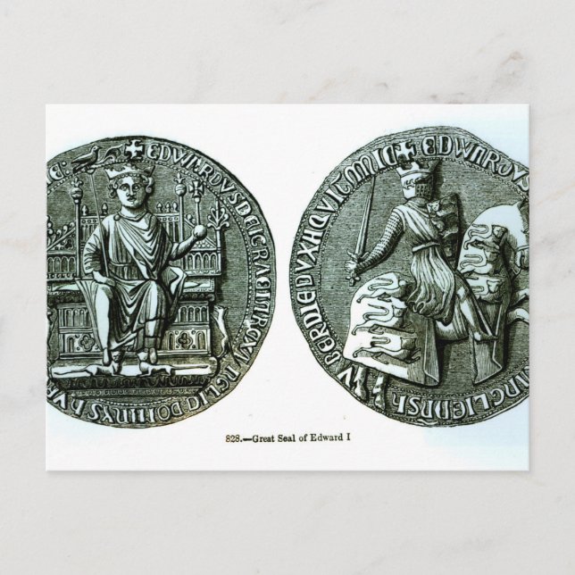 Carte Postale Le grand sceau d'Edward Ier (Devant)