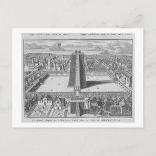 Carte Postale Le Grand Temple de Vitsliputsli à Mexico, i