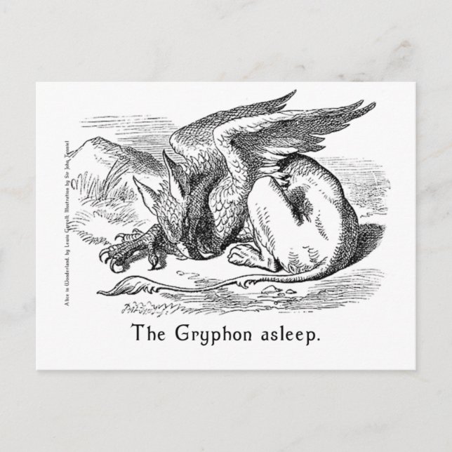 Carte Postale Le Griffin Dort. Alice au pays des merveilles (Devant)