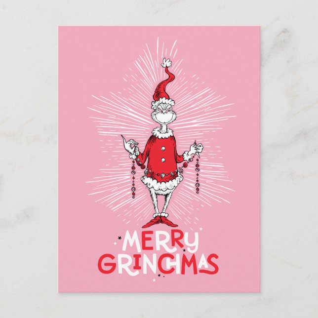 Carte Postale Le Grinch | Joyeux Grinchmas (Devant)