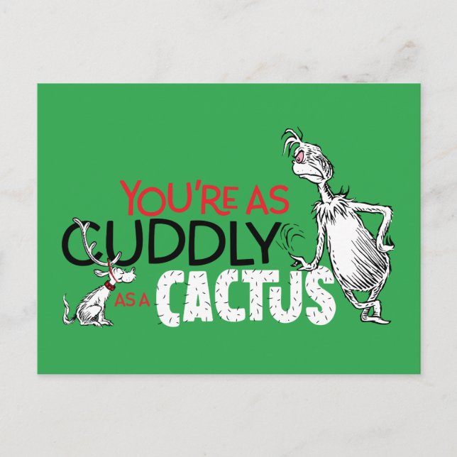 Carte Postale Le Grinch | Vous êtes aussi mordant qu'une citatio (Devant)