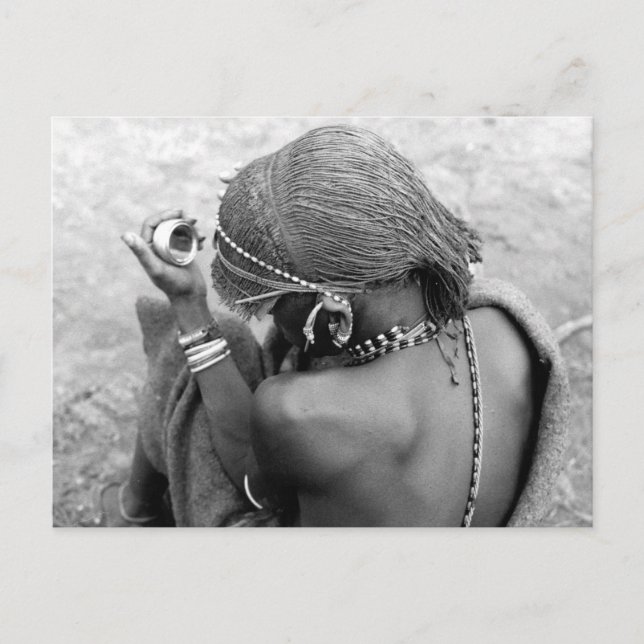 Carte Postale Le guerrier maasaï du Kenya Moran (Devant)