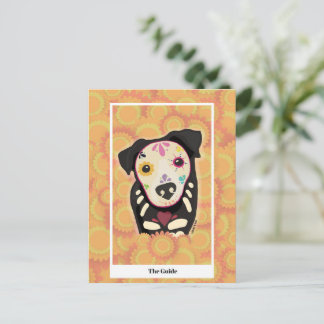 Carte Postale Le Guide – Art de tarot de chien pour le Jour des