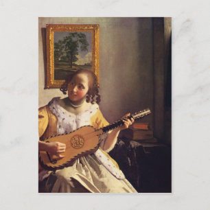 Carte Postale Le guitariste de Johannes Vermeer