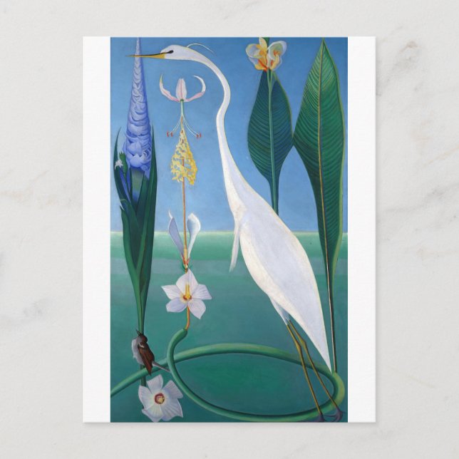 Carte Postale Le héron blanc de Joseph Stella (Devant)