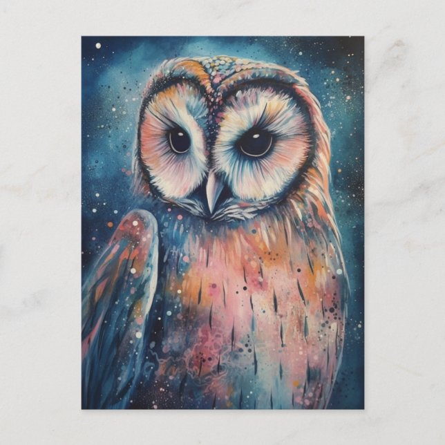 Carte Postale Le hibou (Devant)