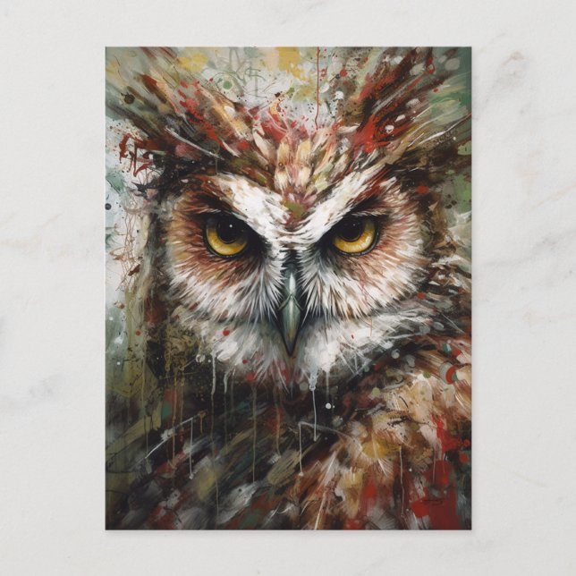 Carte Postale Le hibou (Devant)