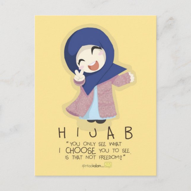 Carte Postale Le hijab est la liberté (Devant)