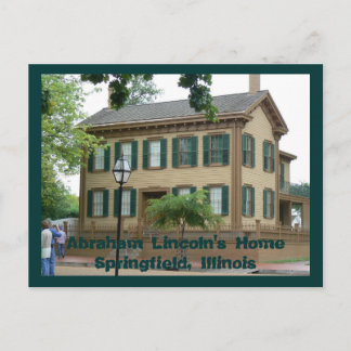Carte Postale Le HomeSpringfi d'Abraham Lincoln...