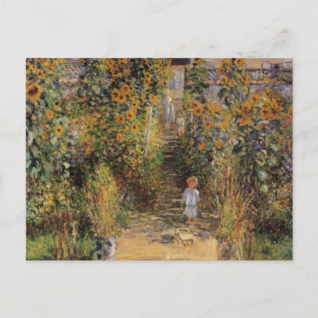 Carte Postale Le jardin de l'artiste à Vetheuil par Claude Monet (Devant)
