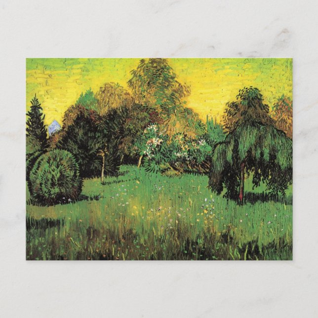 Carte Postale Le jardin du poète par Vincent van Gogh (Devant)