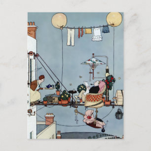 Carte Postale "Le Jardin Pliant" par W Heath Robinson