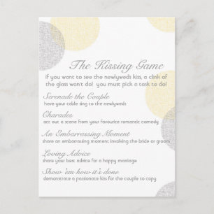 Carte Postale Le jeu de baiser Mariage