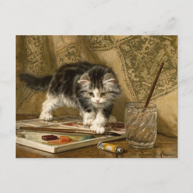 Carte Postale Le Jeune Artiste | Henriëtte Ronner-Knip (Devant)