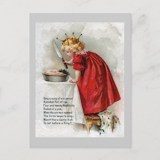 Carte Postale Le jeune roi trouve des oiseaux noirs dans la tour (Devant)
