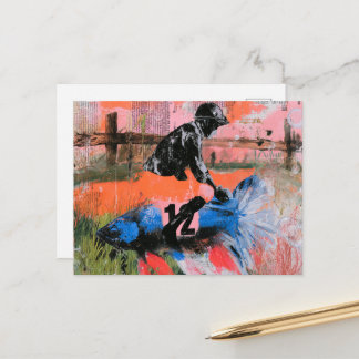 Carte Postale Le Jockey de Poisson Betta Drôle
