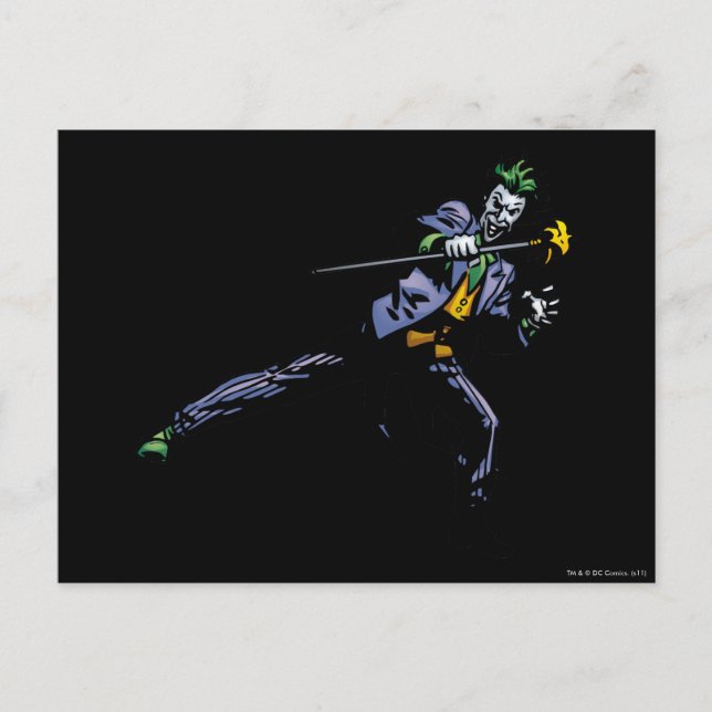 Carte Postale Le Joker à la canne (Devant)