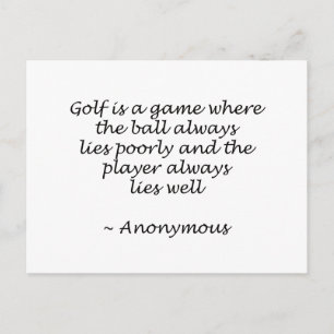 Carte Postale Le Joueur Est Bien Conception De Golf