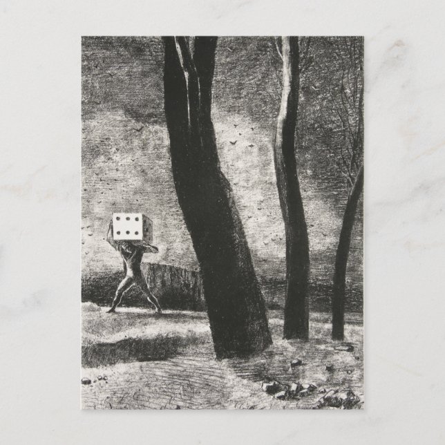 Carte Postale Le Joueur par Odilon Redon (Devant)