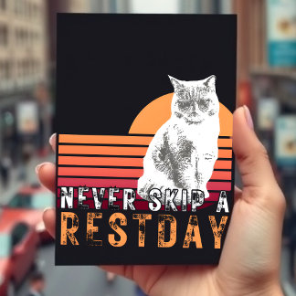Carte Postale Le jour de repos Distorsion Chat Style de concepti