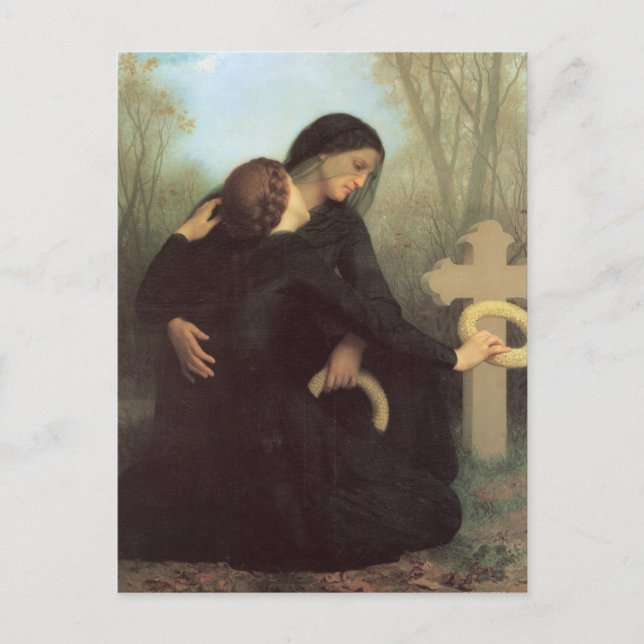 Carte Postale Le Jour des Morts par William Adolphe Bouguereau (Devant)