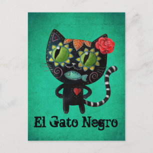 Carte Postale Le jour du chat noir mort
