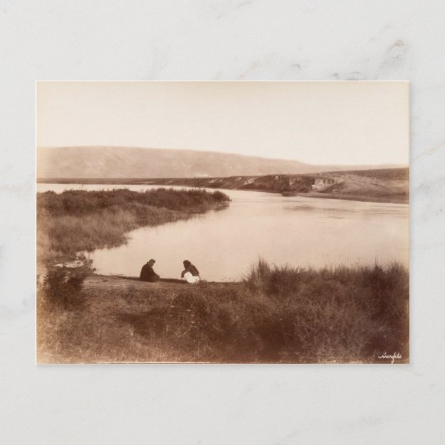 Carte Postale Le Jourdain, près de la mer de Galilée (Devant)