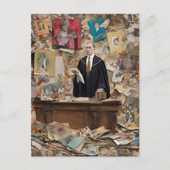 Carte Postale Le juge statue sur l'art généré par l'IA (Devant)