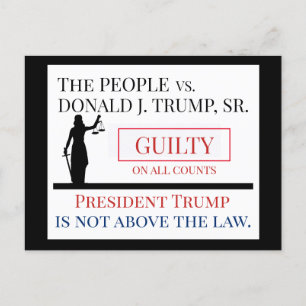Carte Postale Le jugement de culpabilité de Trump contre les gen