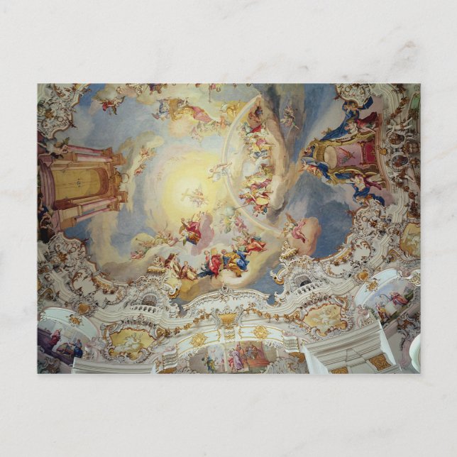Carte Postale Le jugement Dernier, peinture au plafond (Devant)