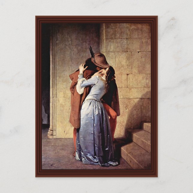 Carte Postale Le Kiss De Hayez Francesco (Devant)